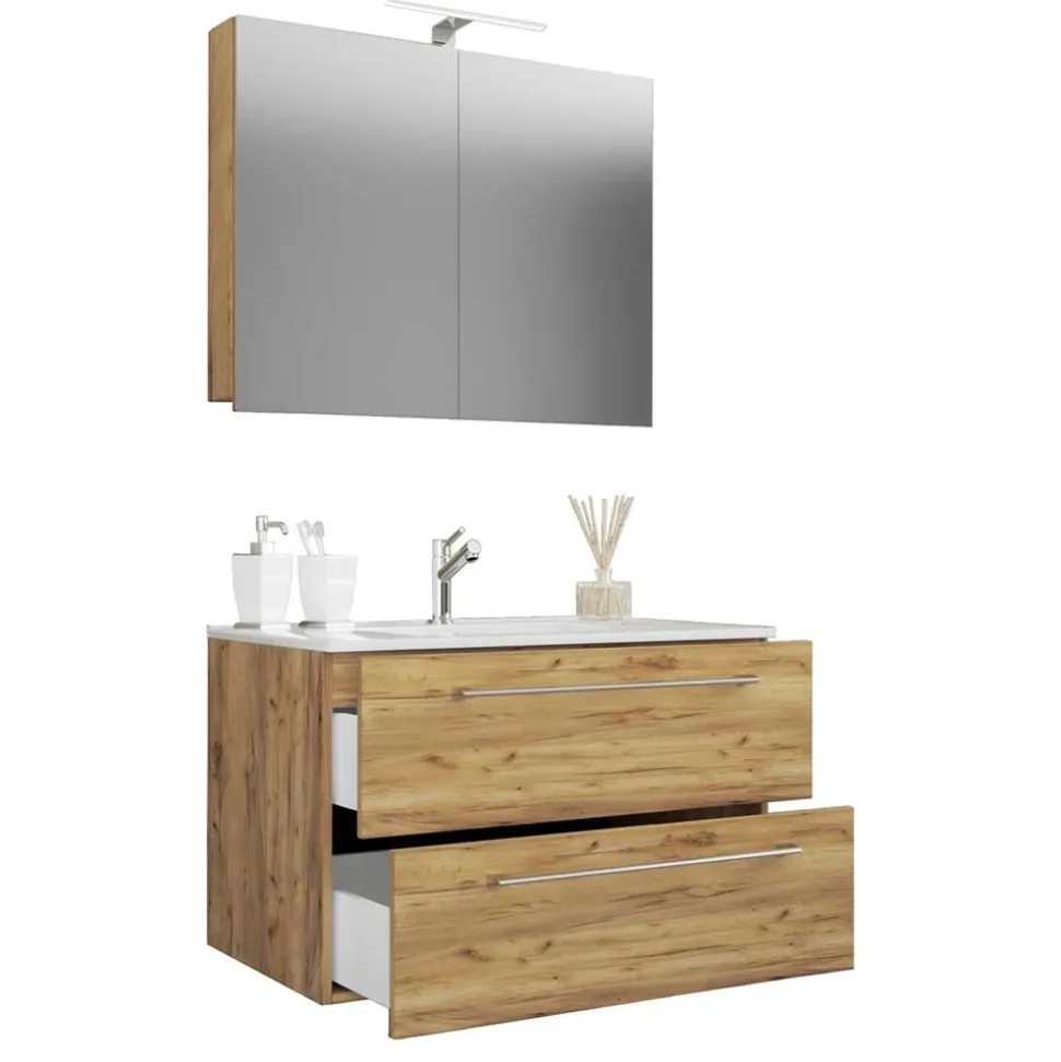 Bad-Waschtisch & Spiegelschrank modern - Karin (zweiteilig)