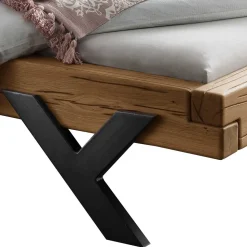 Balkenbett aus Eichenholz ohne Kopfteil - Rovina