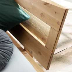 Balkenbett aus Kiefer mit LED Beleuchtung - Enjta