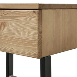 Balkenbett aus Kiefer mit LED Beleuchtung - Enjta