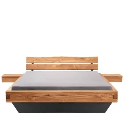 Balkenbett in Schwebeoptik mit Wangengestell - Dominico