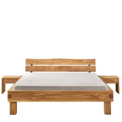 Balkenbett mit Naturkanten Kopfteil - Blevos