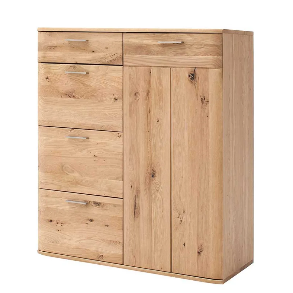 Balkeneiche Kombikommode mit 4 Schubladen - Mabasa