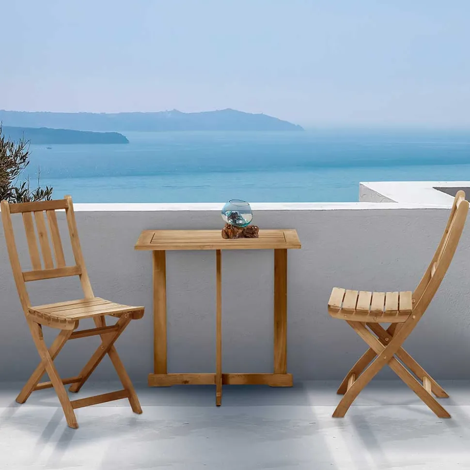 Balkon Klappmöbel für zwei Personen - Blacorona (dreiteilig)