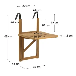 Balkontisch zum Einhängen klappbar - Baptisto