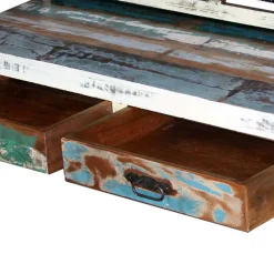 Bank aus Altholz mit zwei Schubladen - Alisa