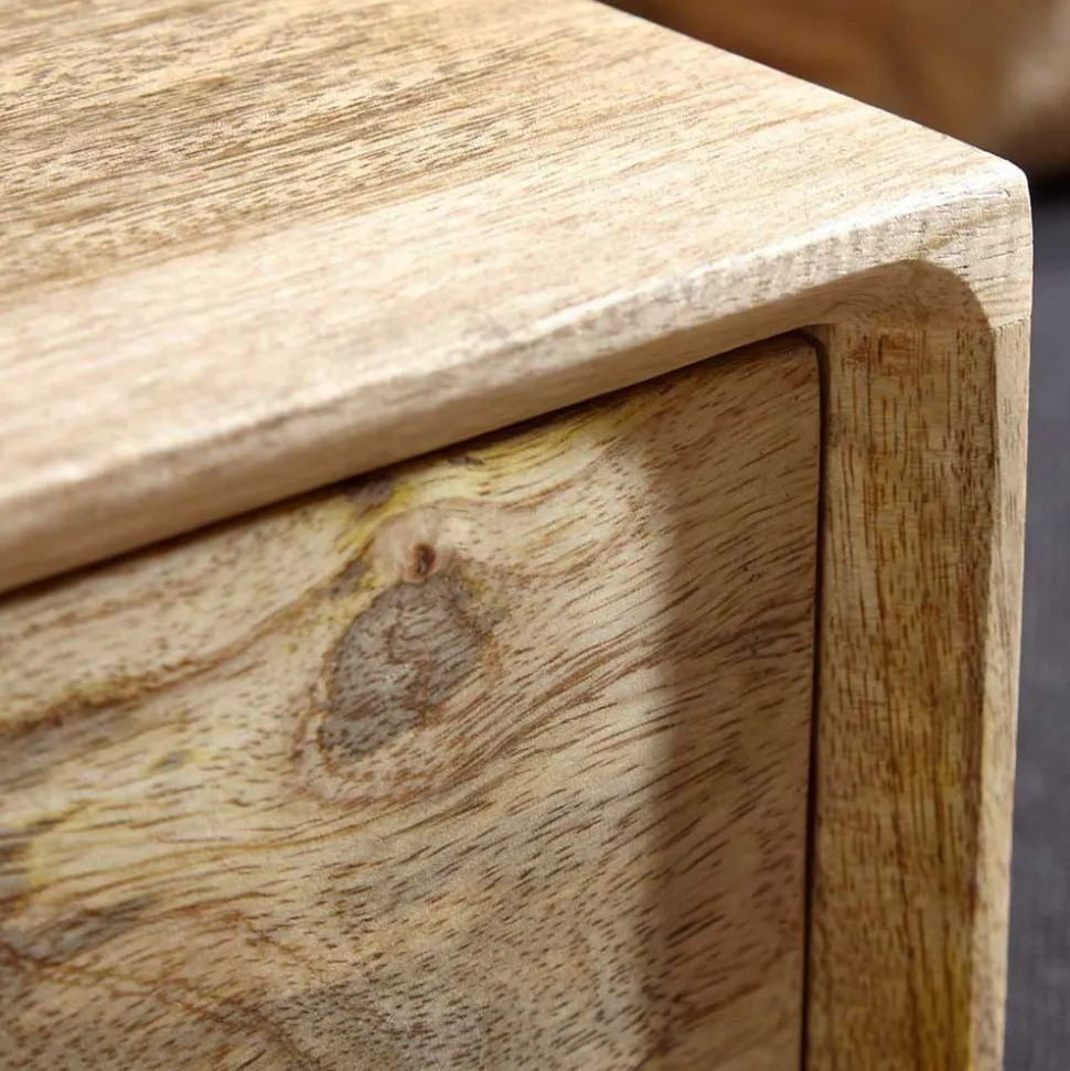 Bank mit Schubladen aus Mangobaum Massivholz - Basserini