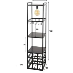 Bar Regal mit Licht im Industrial Design - Levanton