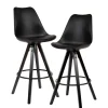 Bar Schalenstühle in Schwarz - Ilussiana (2er Set)