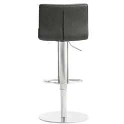 Bar Stuhl in Schwarzgrau Kunstleder - Oxeda