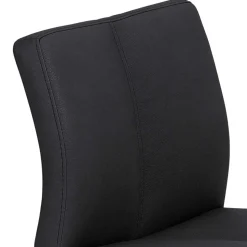 Barhocker mit Lehne in Anthrazit Microfaser - Tyvoria