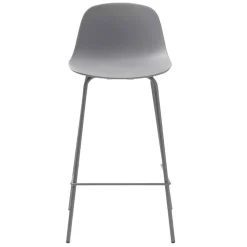 Barhocker mit Lehne in Grau - Marcala (2er Set)