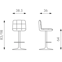 Barhocker Woma in Weiß (2er Set)
