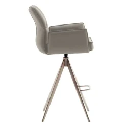 Bar-Lederstühle mit Armlehnen - Damien (2er Set)