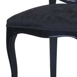 Barock Designstuhl in Schwarz - Crystono