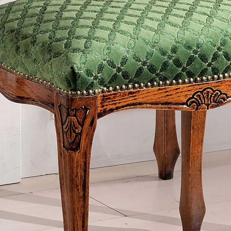 Barock Frisiertisch mit Hocker Agosto in Nussbaum (zweiteilig)