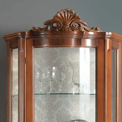 Barock Vitrinenschrank mit 2 Schubladen Dentro 80cm breit