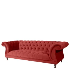 Barock Wohnzimmersofa in Ziegelrot - Henissa