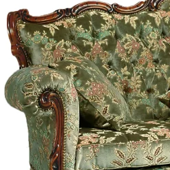 Barock-Stil Sofa in Grün mit Blumen - Graz