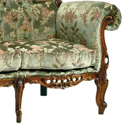 Barock-Stil Sofa in Grün mit Blumen - Graz