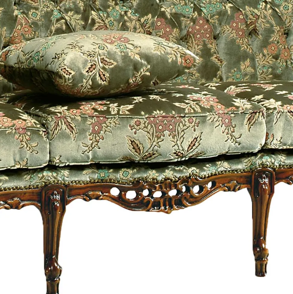 Barock-Stil Sofa in Grün mit Blumen - Graz