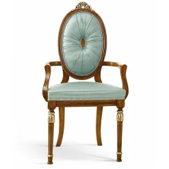 Barockstuhl mit Armlehnen in Mint - Eracosta