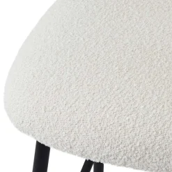 Barstühle in Cremeweiß und Schwarz - Bean (2er Set)