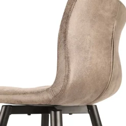 Barstühle in Hellbraun Microfaser - Knox (2er Set)