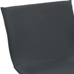 Barstuhl aus Echtleder in Anthrazit - Charlena