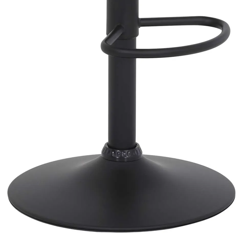 Barstuhl aus Microfaser in Grau - Josephina (2er Set)