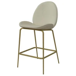 Barstuhl in Creme mit Messing - Rucia