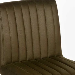 Barstuhl in Oliv Grün Microfaserbezug - Lnyza (2er Set)