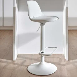 Barstuhl mit Sitzschale & Tellerfuß - Fenturam (2er Set)