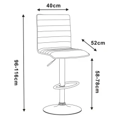 Barstuhl mit Tellerfuß - Grodasso