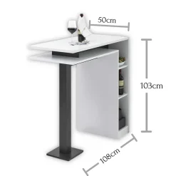 Bartisch mit Regal - ideal für Küche & Büro - Grenada