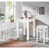 Bartisch und Barhocker in Weiß - Zanaris (dreiteilig)
