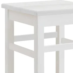 Bartisch und Barhocker in Weiß - Zanaris (dreiteilig)