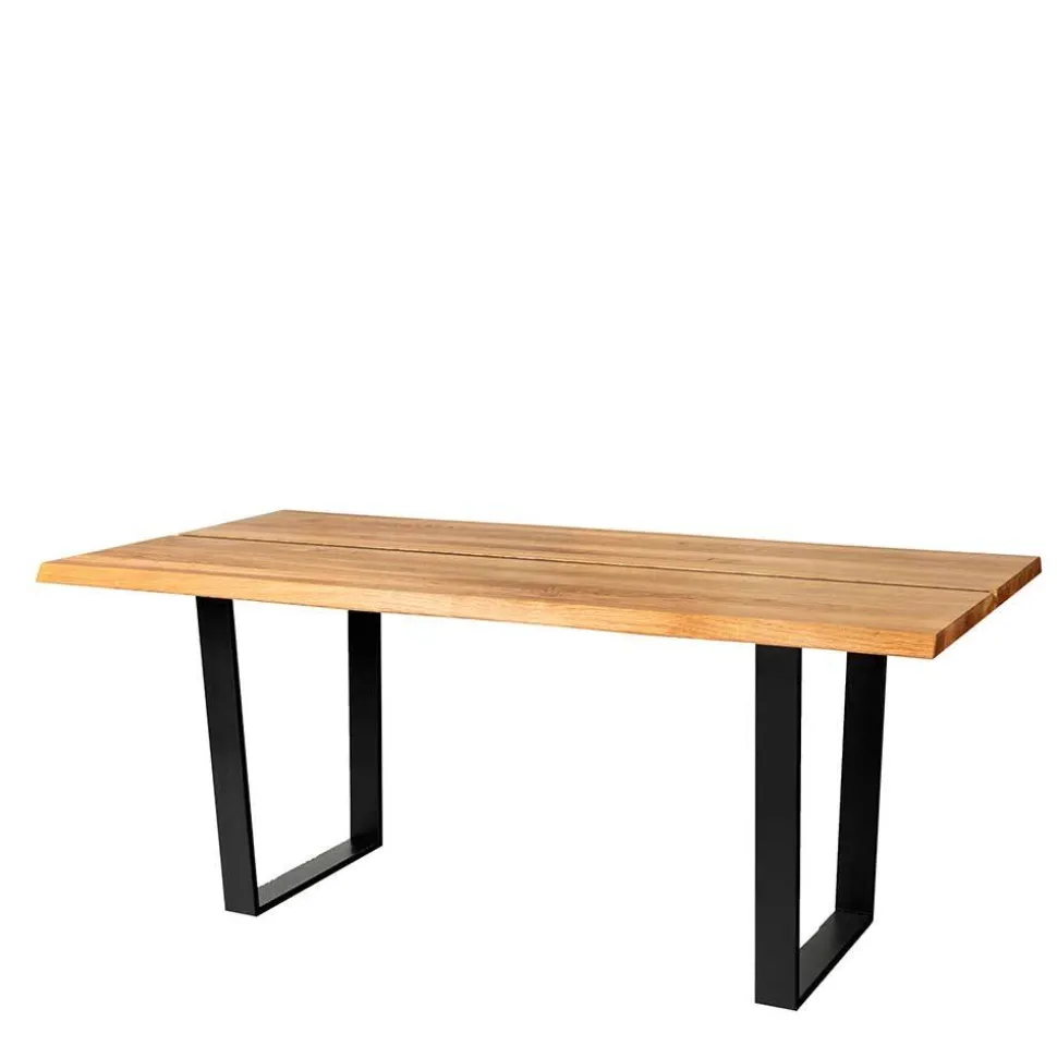 Baumkante Esszimmertisch aus Wildeiche massiv - Jessmine