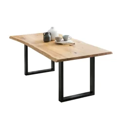 Baumkante Esszimmertisch aus Eiche - Selvina