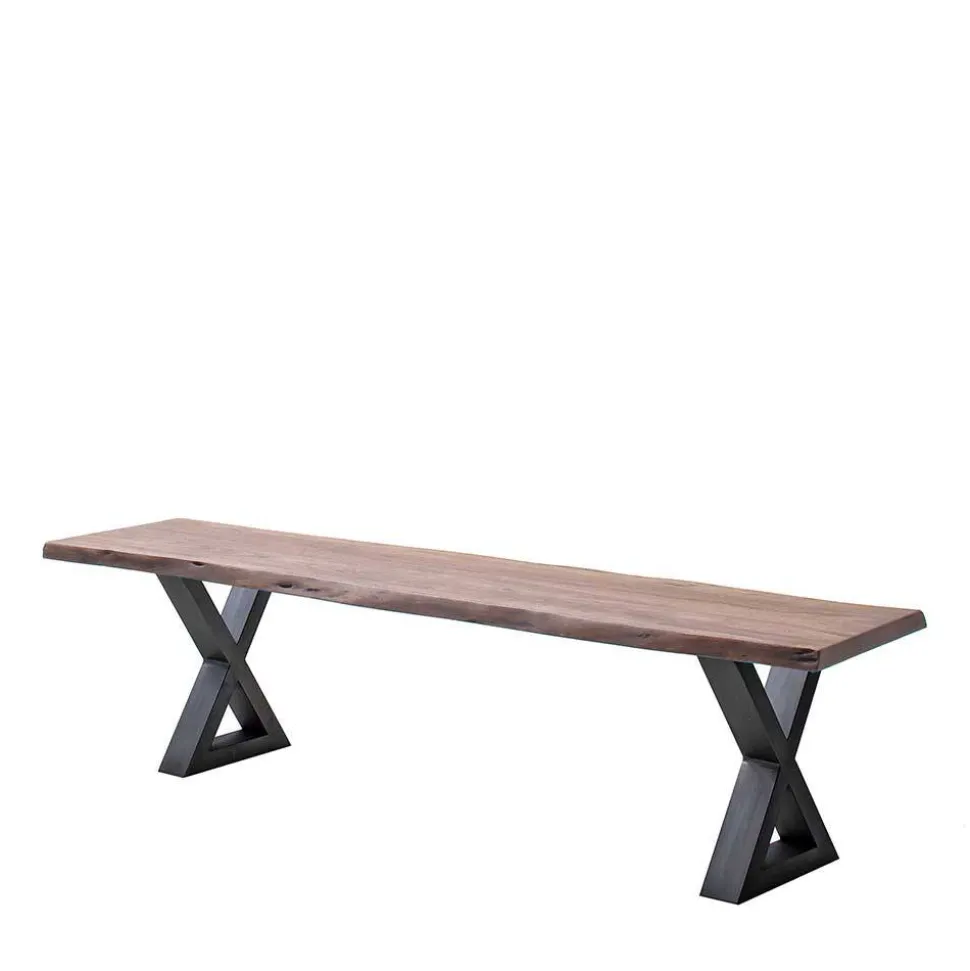 Baumkanten Esstisch-Bank in Walnuss - Gianmario