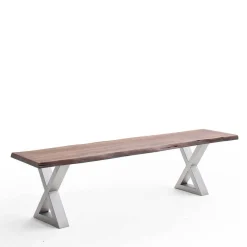 Baumkanten Esszimmerbank in Walnuss - Veit