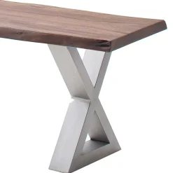 Baumkanten Esszimmerbank in Walnuss - Veit