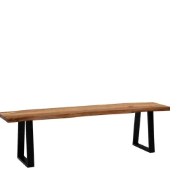 Baumkanten Küchenbank mit Trapezbeinen - Pafigona