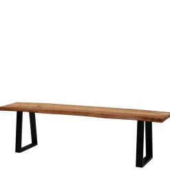 Baumkanten Küchenbank mit Trapezbeinen - Pafigona