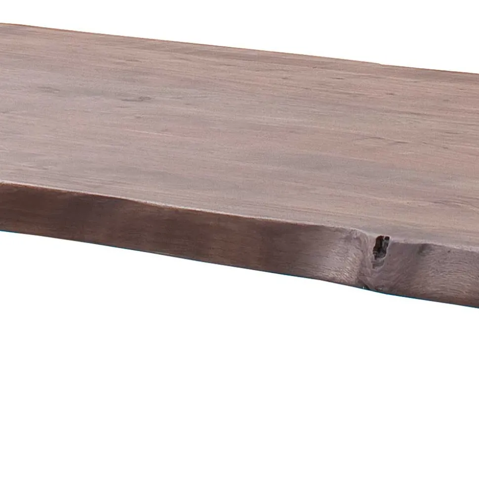 Baumkanten Tisch aus Akazie in Walnuss Braun - Rodrico