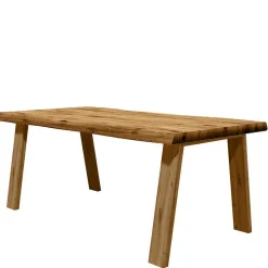 Baumkantentisch komplett aus Eiche massiv - Francena