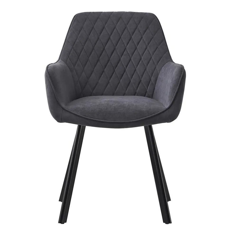 Baumkantentisch und Samtstühle Set - Omanu (fünfteilig)