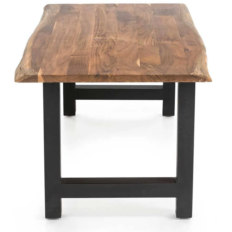 Baumkantentisch und Tischsessel Set - Eulena (fünfteilig)