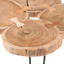 Baumscheiben Wohnzimmertisch mit Haarnadel Beinen - Ranuves