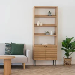 Bücherregal mit Eiche Furnier - Virona